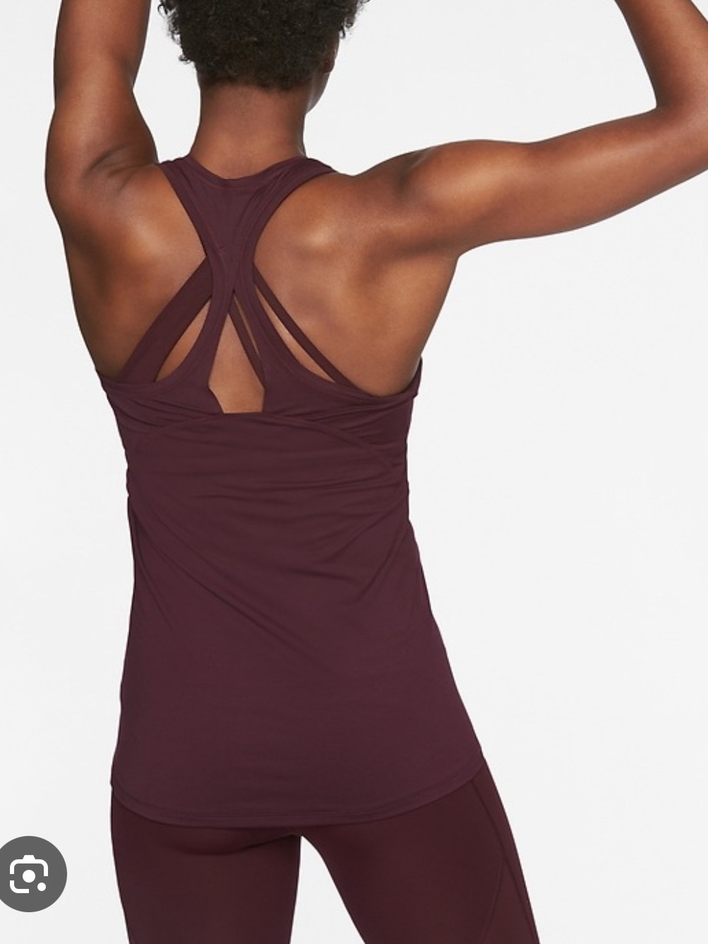 Athleta Limitless Keyhole Plum Strappy Racerback Tank Top